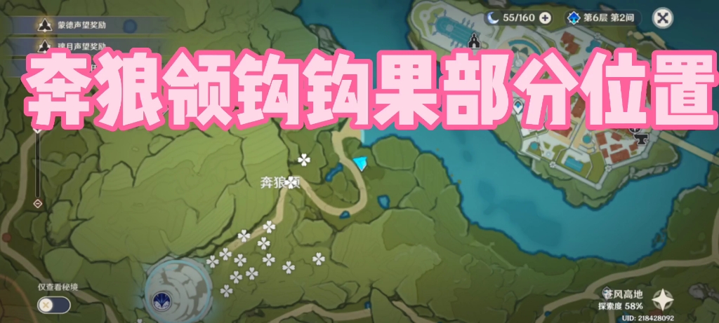 奔狼领钩钩果部分位置