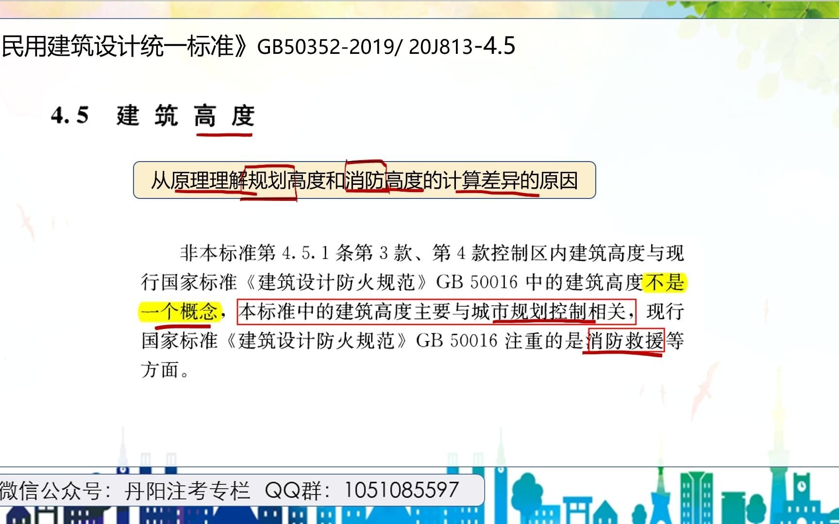 民用建筑设计统一标准GB503522019 20J813 4.5条 建筑高度 丹阳注考专栏哔哩哔哩bilibili