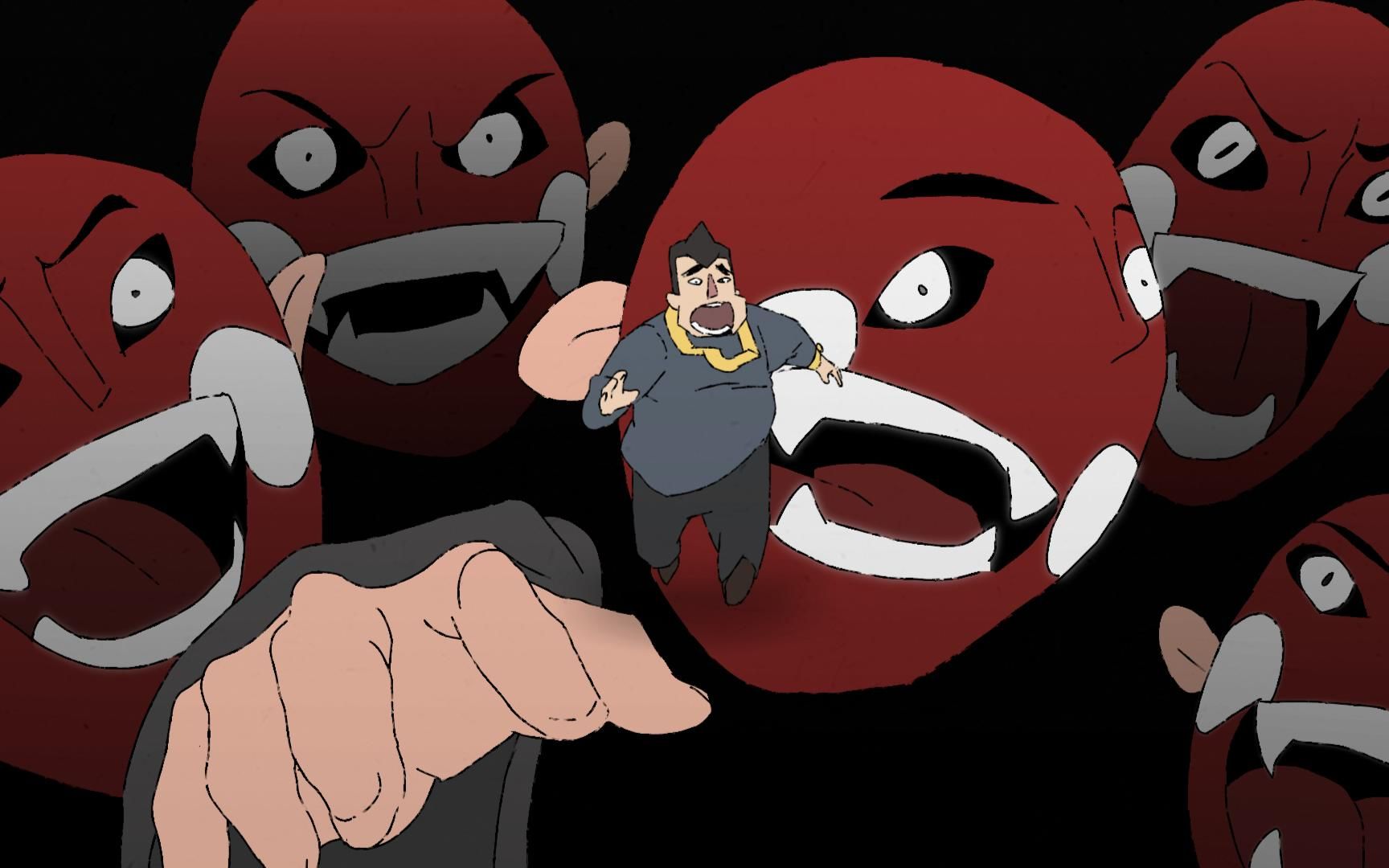 非黑即白的时代讽刺键盘侠的创意动画看完你还敢评论吗