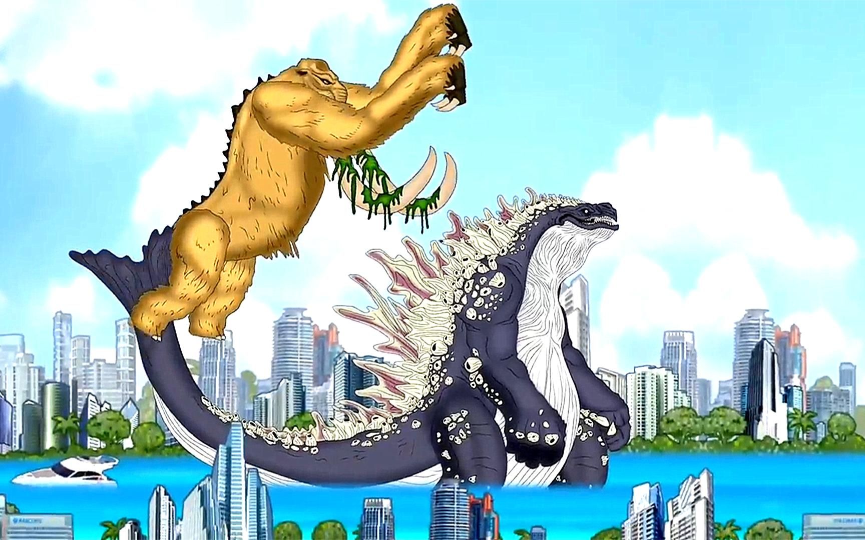 鲸鱼哥斯拉对战贝希摩斯秘密武器直接反败为胜