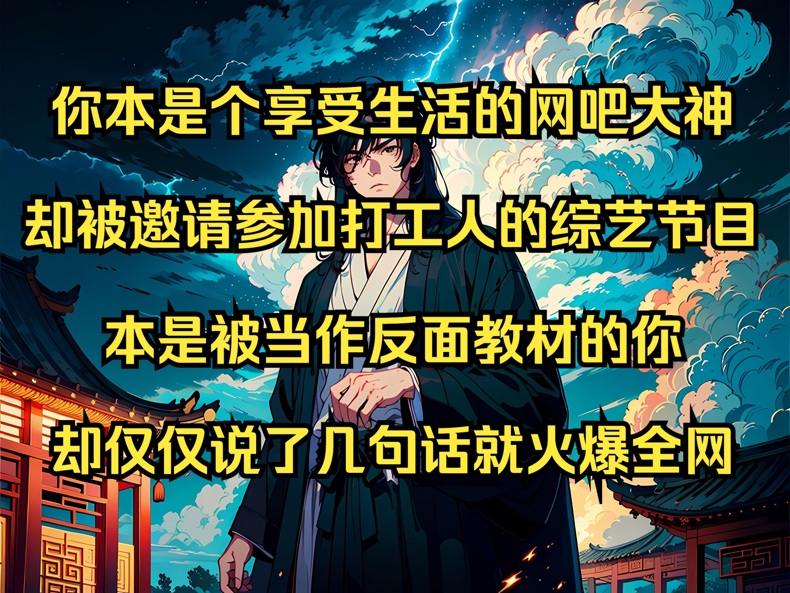 [图]你本是个享受生活的网吧大神，却被邀请参加加油打工人的综艺节目，本是被当作反面教材的你，却仅仅说了几句话就火爆全网