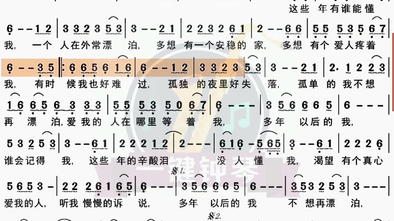 [图]多年以后的我动态谱伴奏