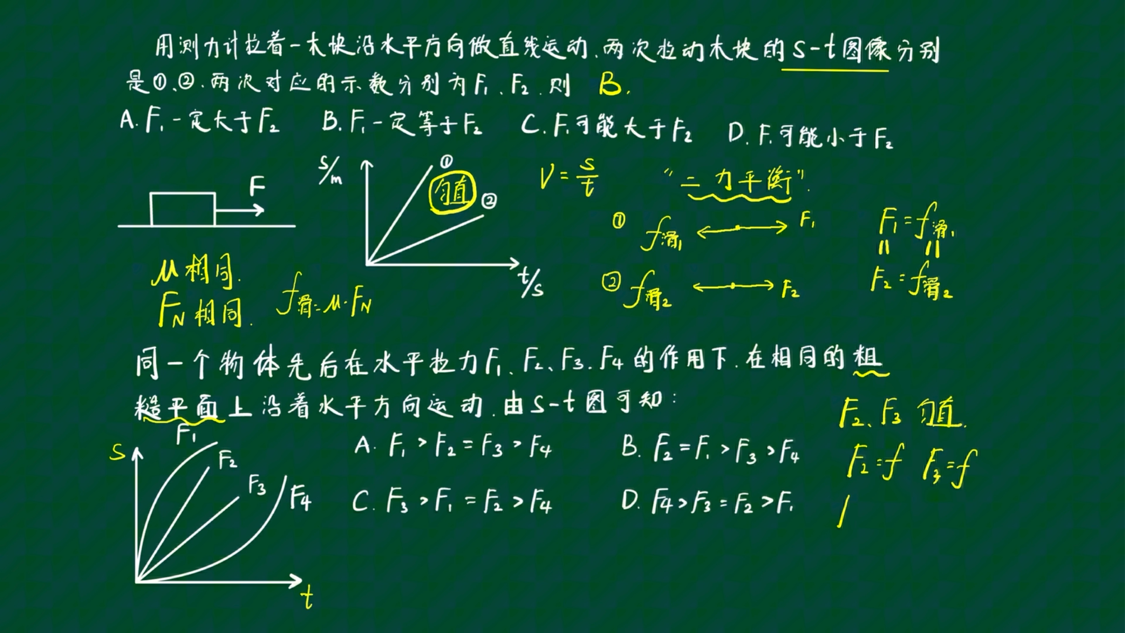 【初中物理】习题课:滑动摩擦力大小的判断