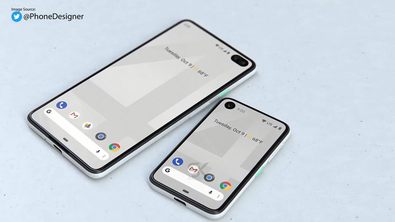 谷歌pixel4和pixel4xl遭曝光貌似也要用挖空屏幕