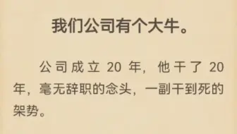 （完结）我们公司有个大牛