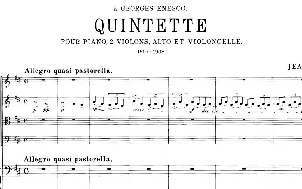 [图]［钢琴五重奏］Jean Huré Piano Quintet 钢琴五重奏