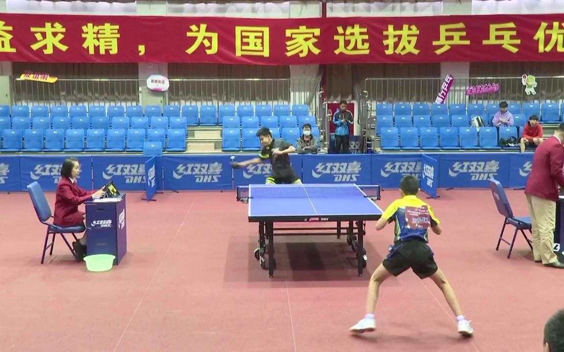 国乒青少年集训队选拔赛 男子1314岁组 王晨翔 VS 多恒泰志哔哩哔哩bilibili