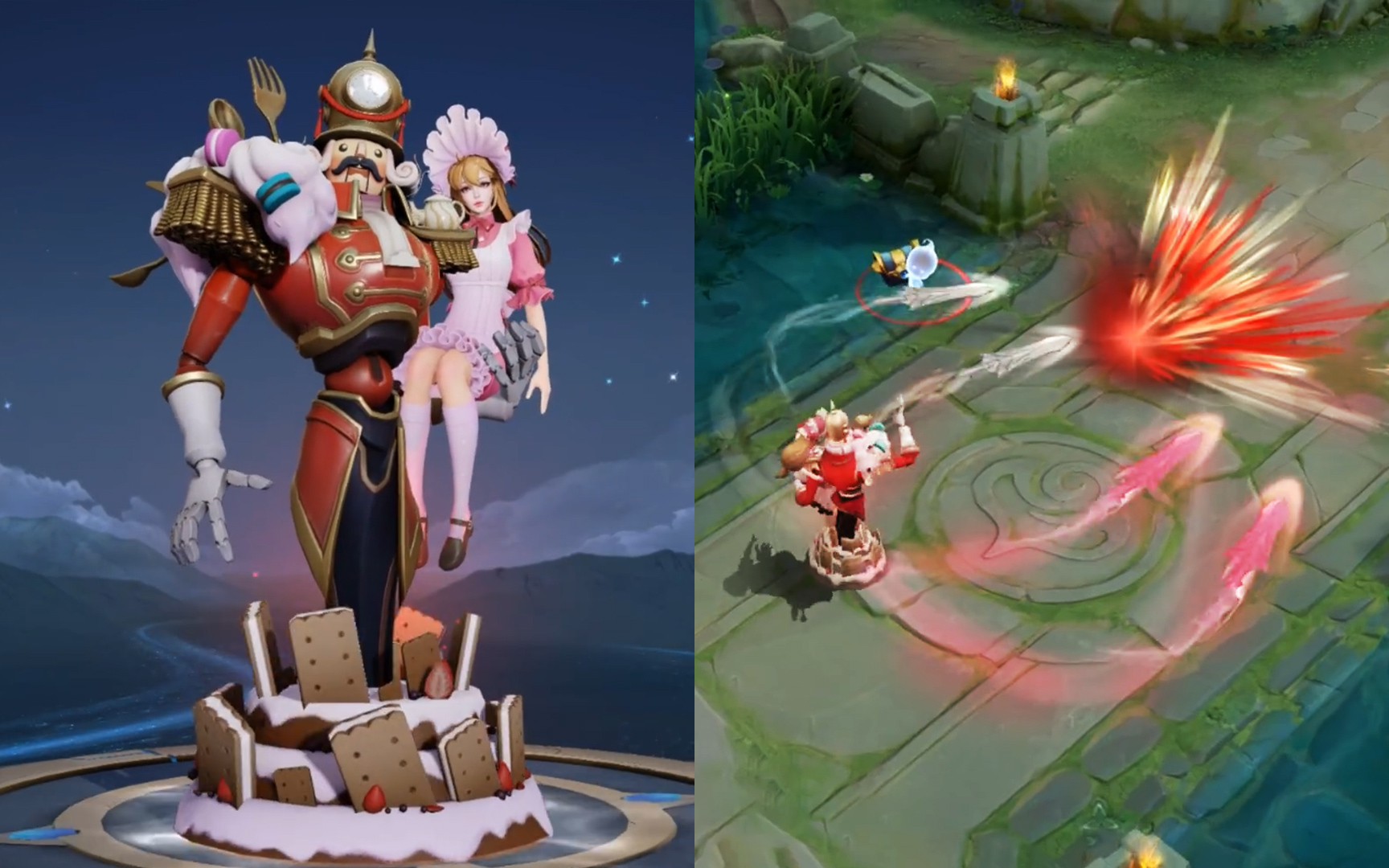 干将莫邪新皮肤【胡桃夹子】 童话风粉色特效挺好看 活动专属