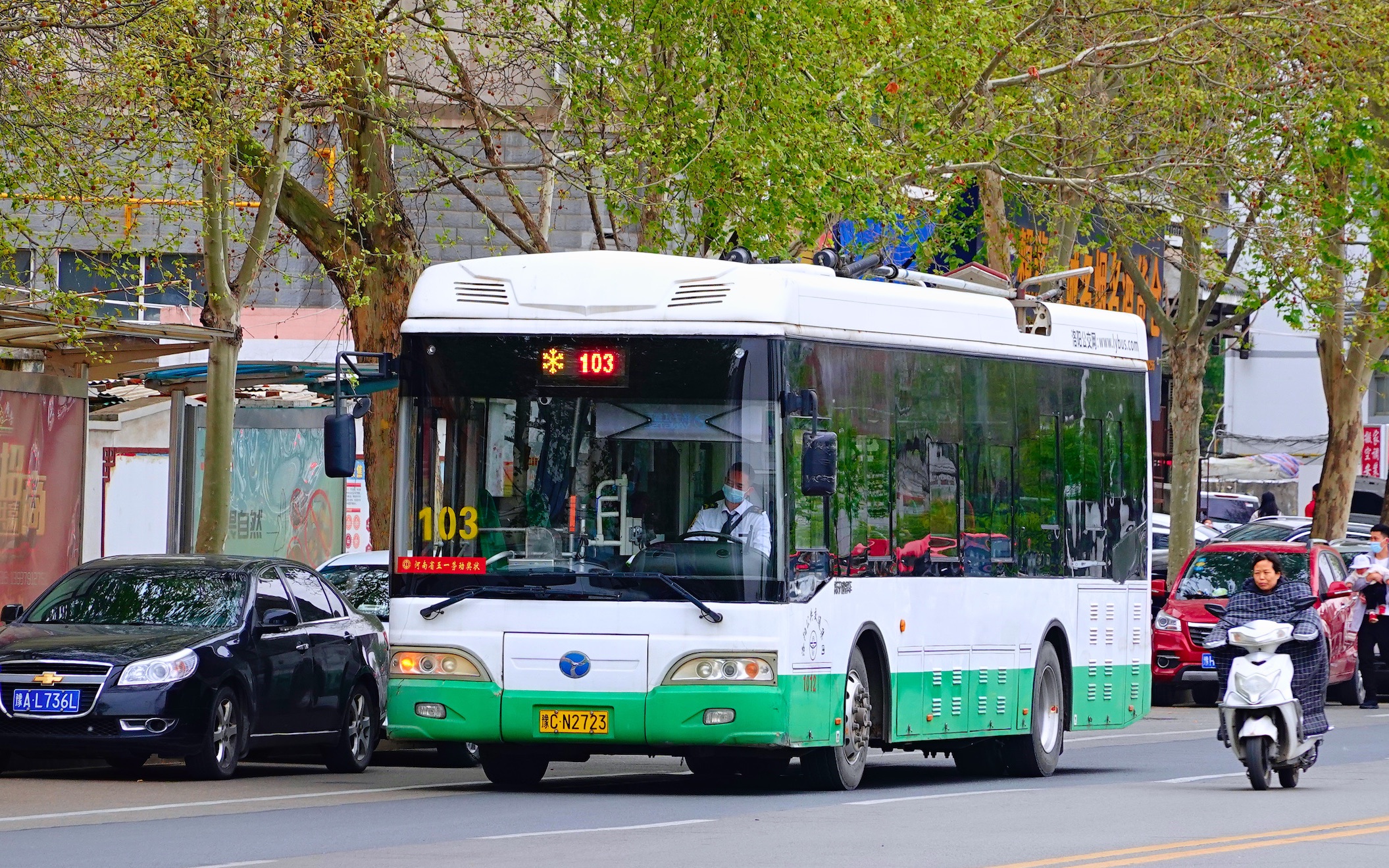 【洛阳公交】最后的影像?扬子江在线充驶过凯旋桥