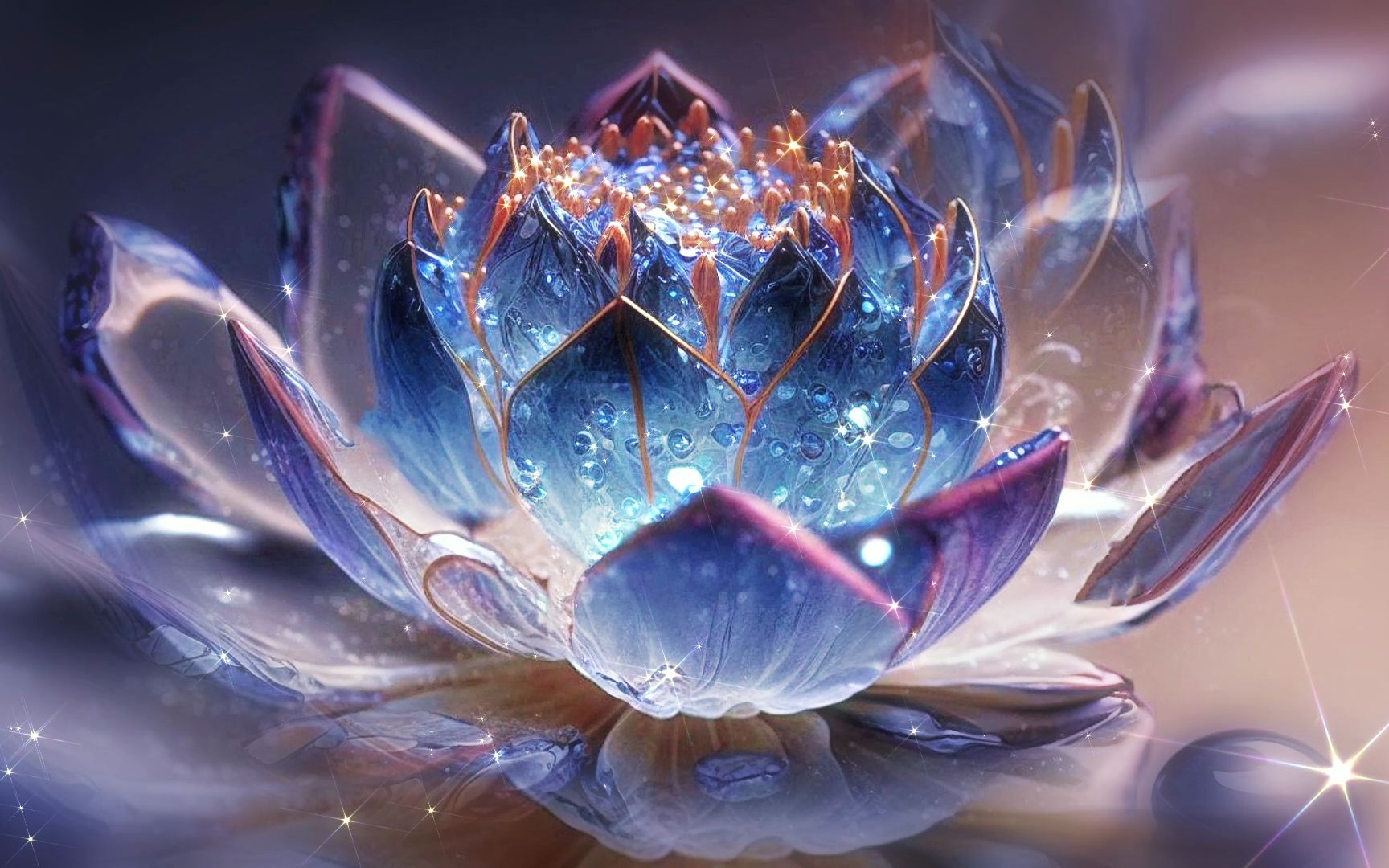 水晶蓝莲花 向地球致敬 净化 清净