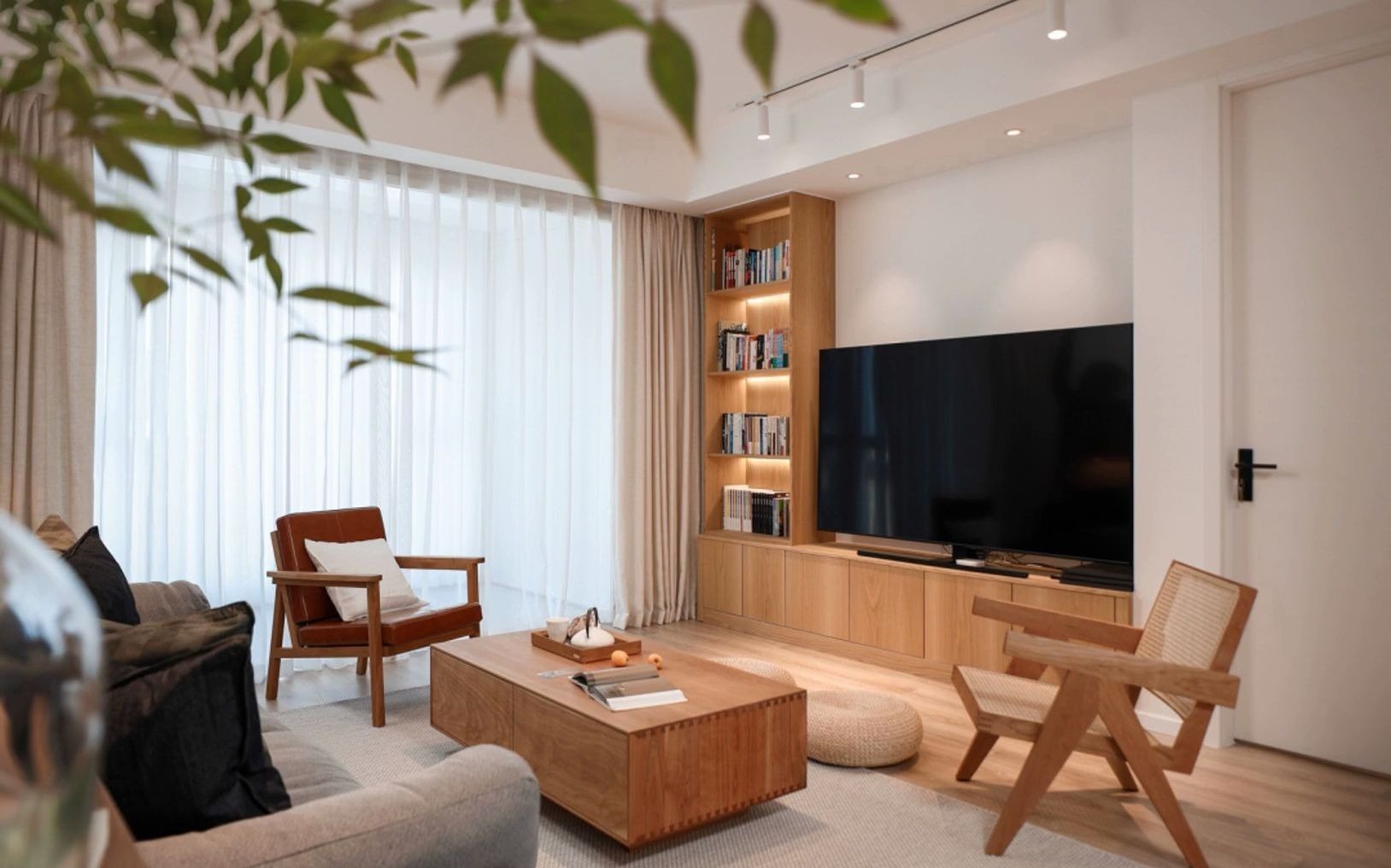 日式软装风格 #平层案例 日式原木风的家 朴实精致好温馨 #知末网