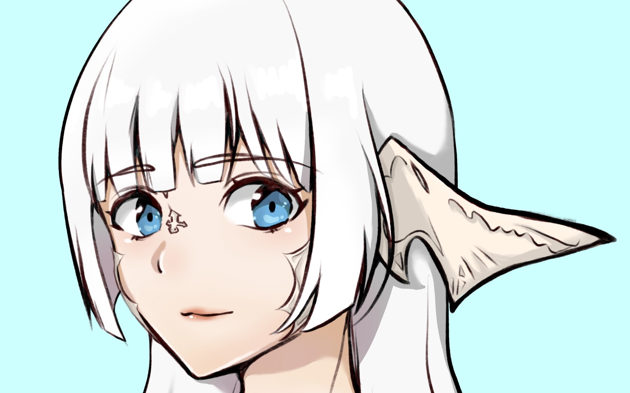 [板绘]ff14龙女_哔哩哔哩 (゜-゜)つロ 干杯~-bilibili