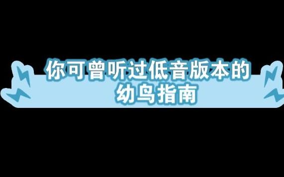 [图]你可曾听过低音版本的毛不易【幼鸟指南】