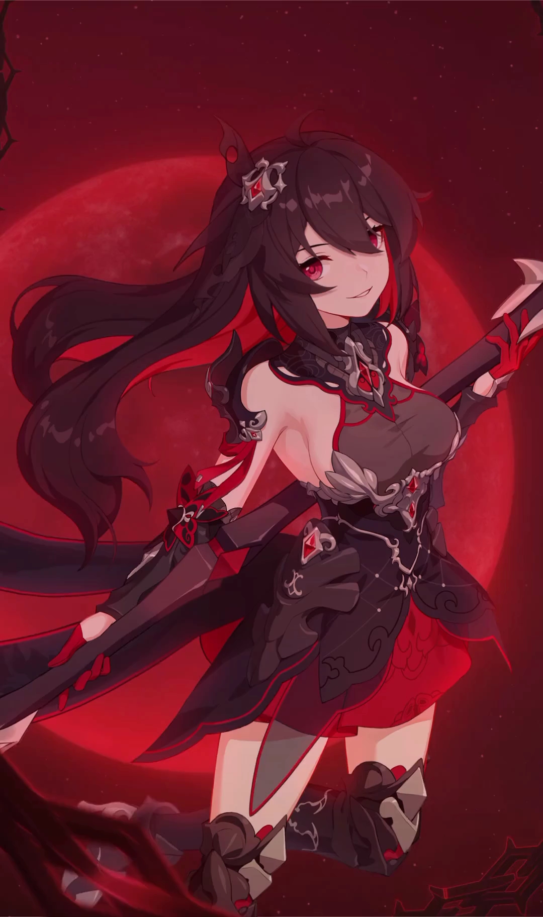 [崩坏三] 希儿-魇夜星渊 暗之夜 奶希 红月_哔哩哔哩 (゜-゜)つロ