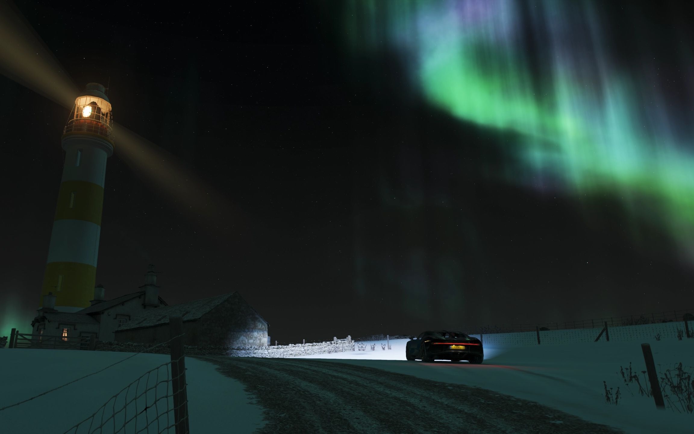 【地平线4/forza horizon 4】在财富岛看极光