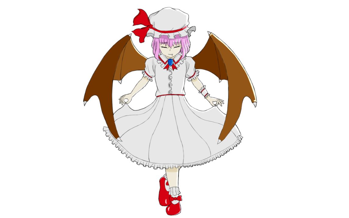 【板绘平涂上色】蕾米莉亚大小姐,今天依旧威严满满呢