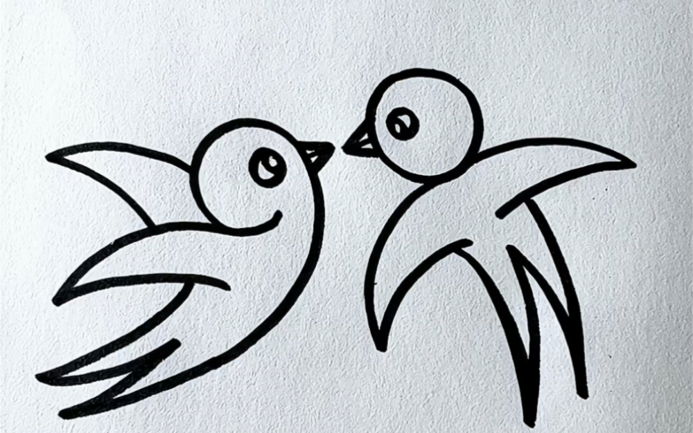 儿童画燕子画法图片