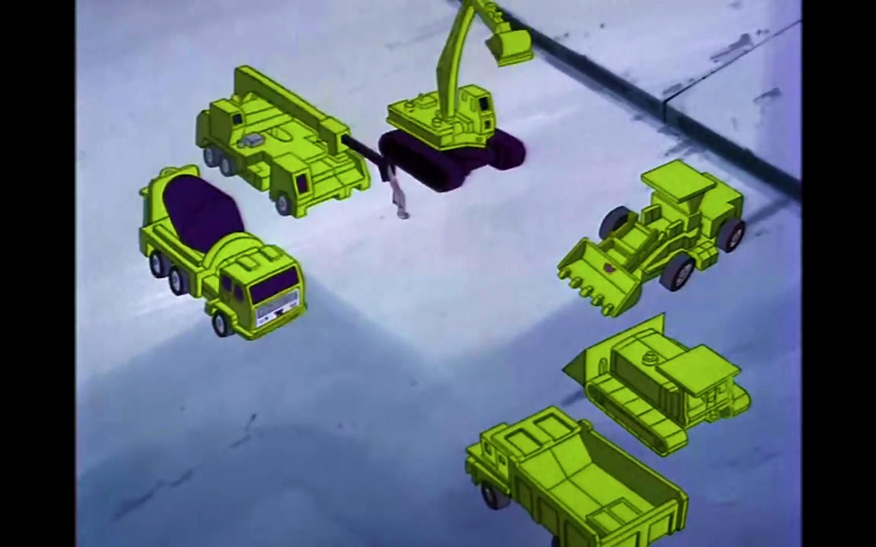 搅拌机的变形过程【变形金刚~霸天虎~挖地虎/工程虎】