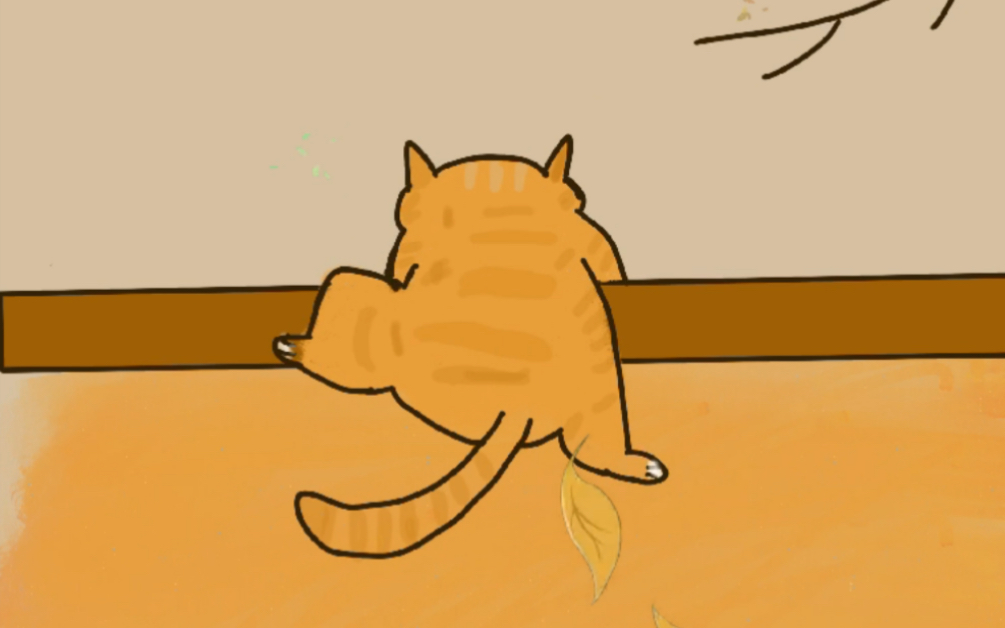 画了一只外出爬墙的猫,来看看吧