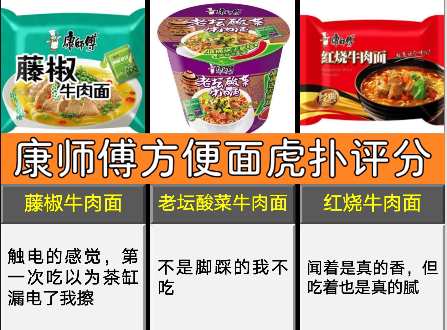 【虎扑锐评】康师傅系列泡面评分大赏,哪一款是你的最爱?哔哩哔哩bilibili