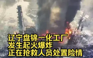 Download Video: 辽宁盘锦一化工厂发生起火爆炸，政府办：正在抢救人员处置险情