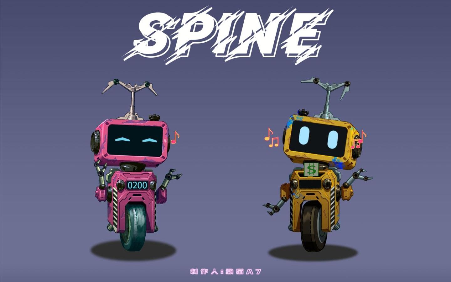 Spine动画 机器人吐钱哔哩哔哩bilibili