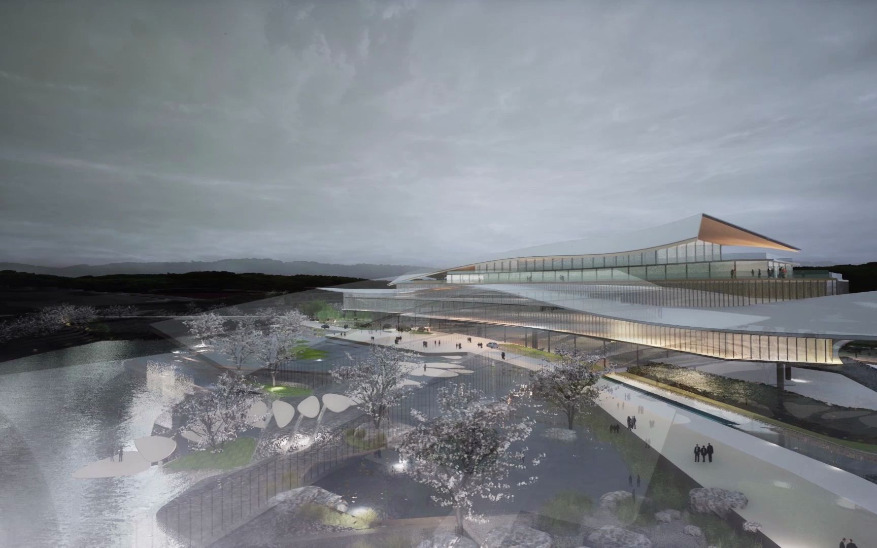 mars光辉城市作品世界园艺博览会瀑布酒店建筑概念设计方案