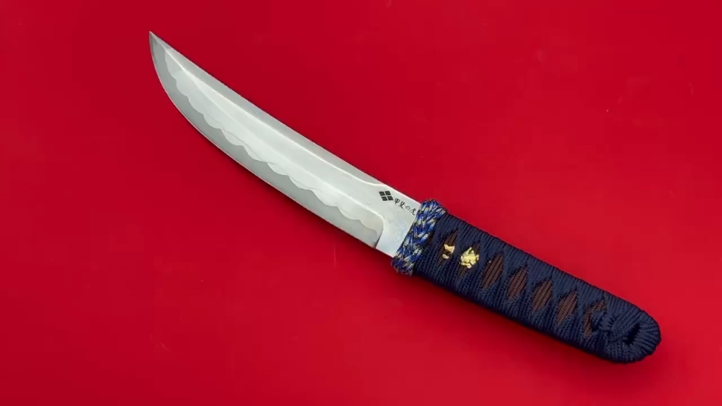 fornax 华诺 手工 甲斐の虎 大马士革 烧刃版本 蓝色绳柄缠绕目贯