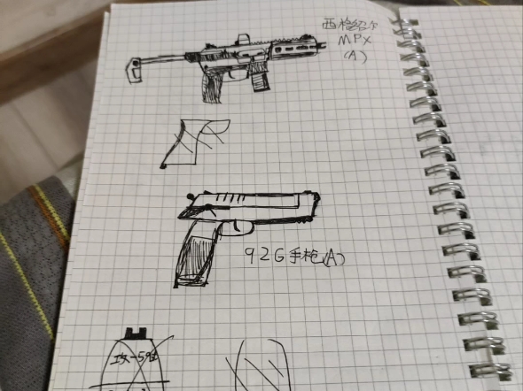 上面的95枪口没画出来,下面的95机双拉双处,前方下垂过重.