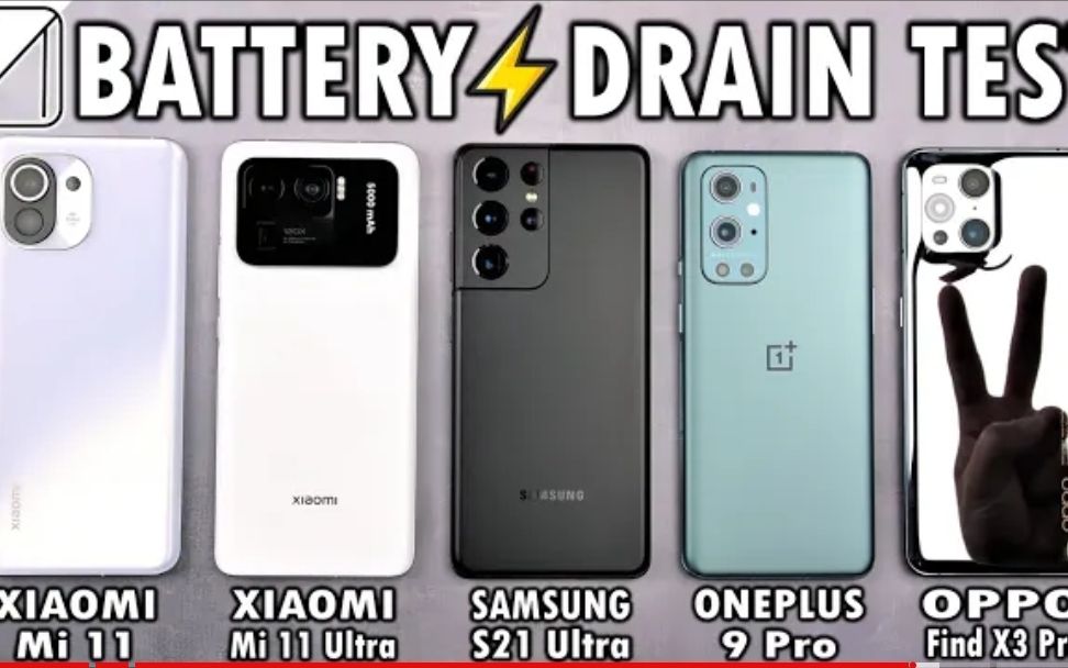 搬运小米11u三星s21u一加9poppofindx3p续航对比