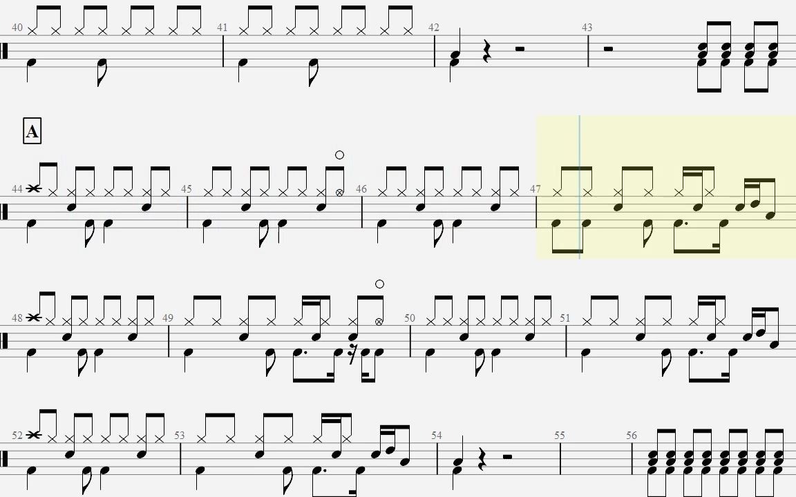 乐手网王力宏龙的传人架子鼓动态鼓谱演示