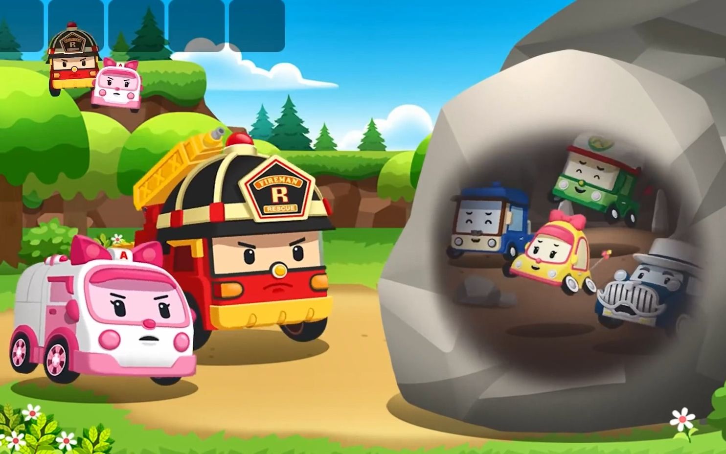 变形警车珀利游戏 罗伊安巴海利 看它们是怎么闯关解救伙伴的吧