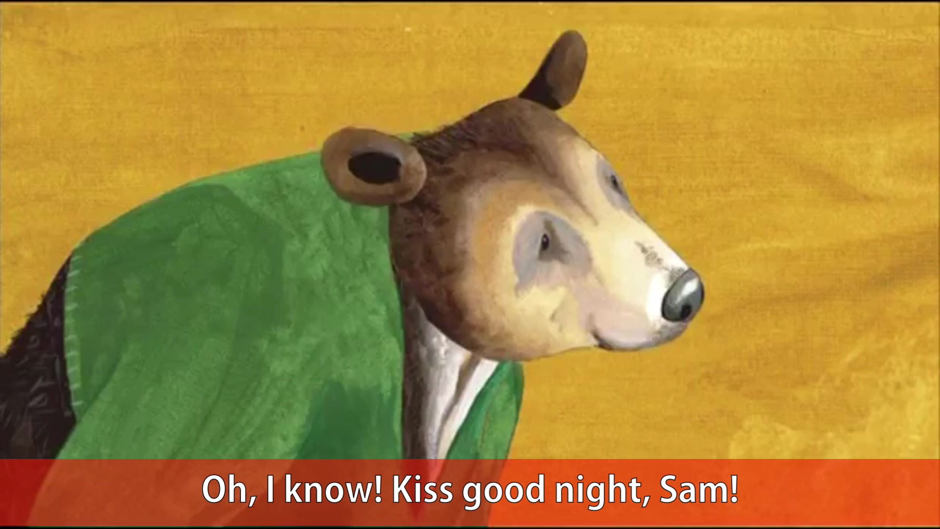 [图]【英文字幕】《萨姆的晚安吻 Kiss Goodnight, Sam》儿童英语故事