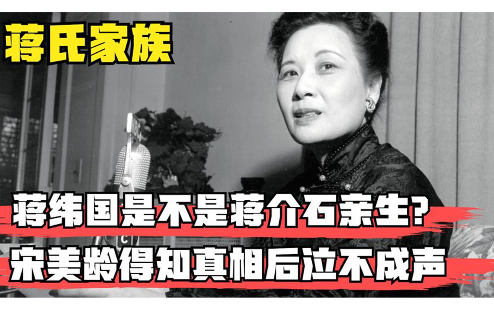 蒋纬国到底是不是蒋介石儿子?蒋介石说出真相后,宋美龄泣不成声哔哩哔哩bilibili