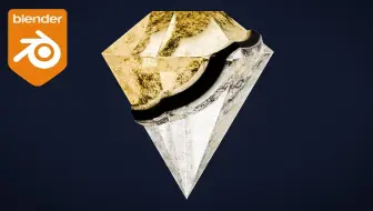 Blender 金银材质动画切换过程（中英文字幕）