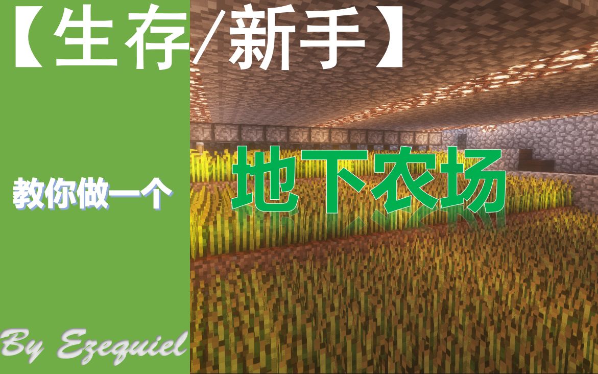 【生存/新手】Minecraft建筑教程02地下农场哔哩哔哩bilibili