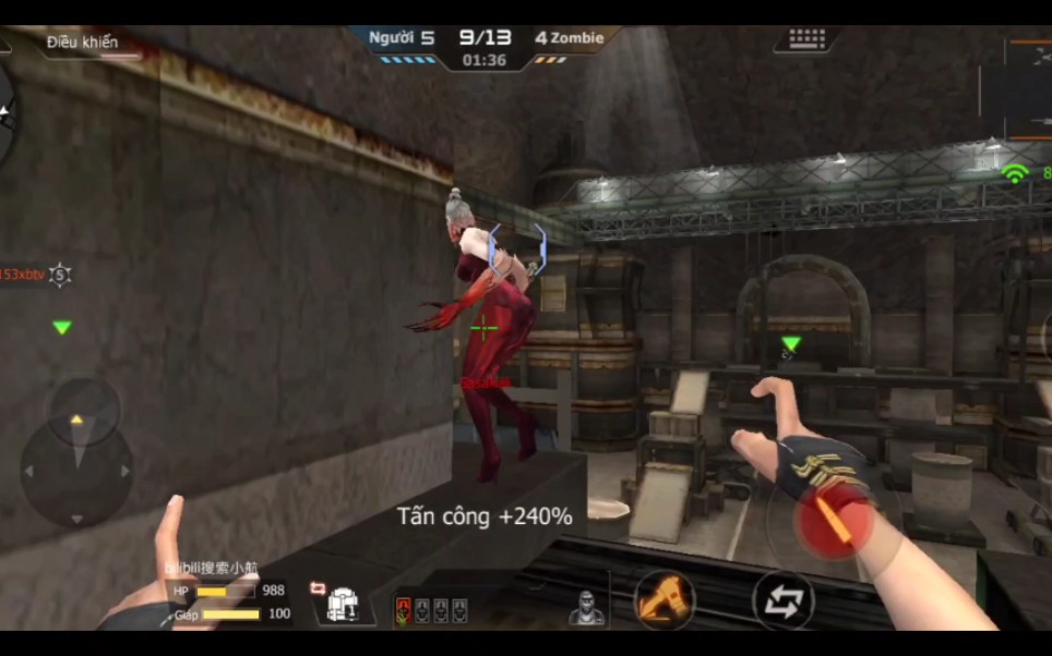 cf手游越南服:当人类用妖姬爪打生化时.