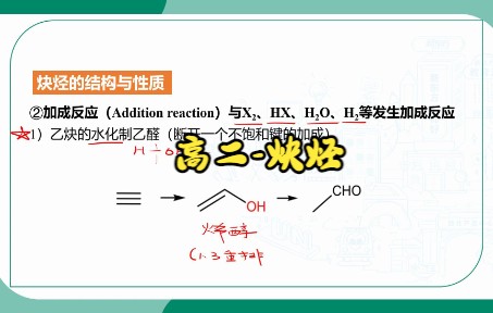 高二炔烃哔哩哔哩bilibili