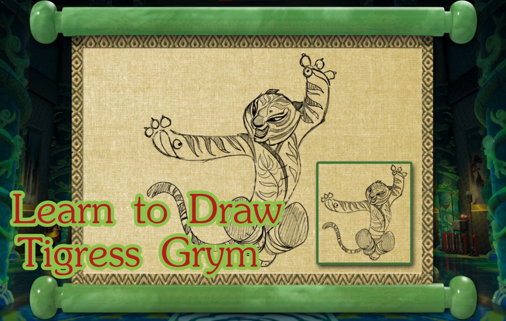 【功夫熊猫】学画虎妞Learn to DrawTigress Grym哔哩哔哩bilibili