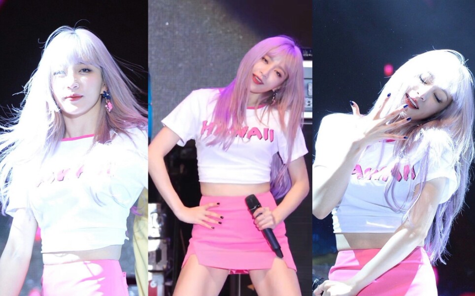 『exid』【hani安喜延】20171031《up & down 》梦幻粉紫色头发半身竖