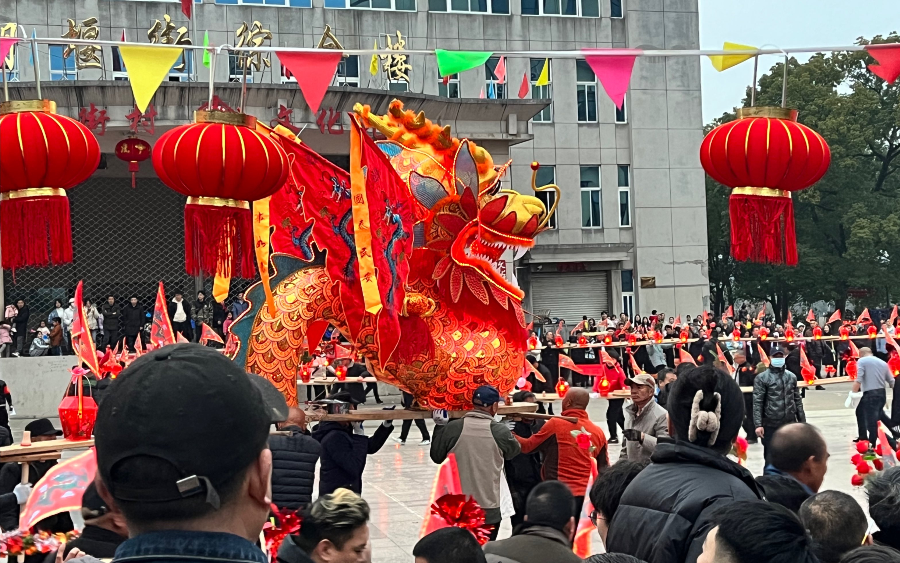 浙江小城的龙灯又重新迎起来了!