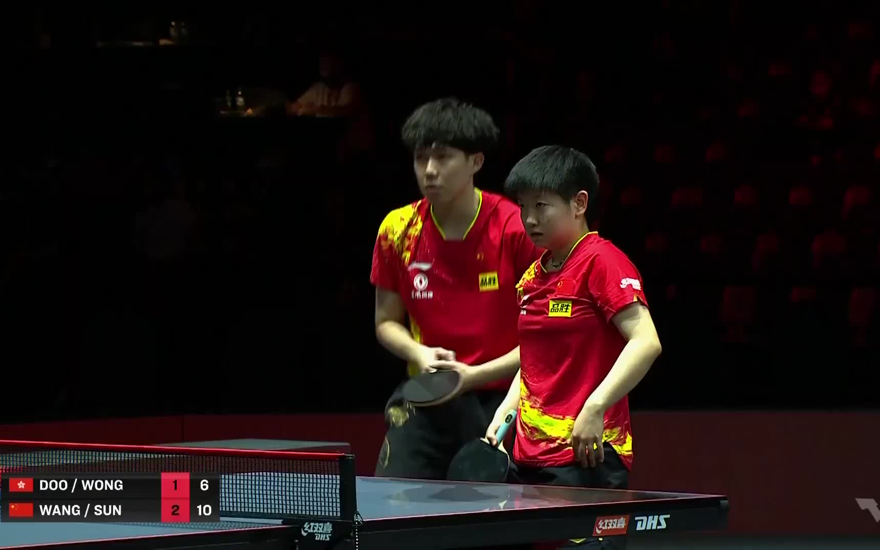 莎头adam解说2022新加坡大满贯王楚钦孙颖莎vs黄镇廷杜凯琹中国香港