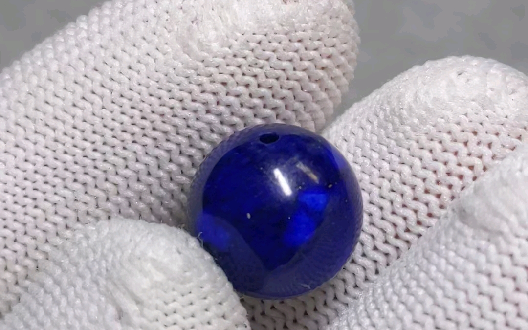 青金石老矿料俏色13mm 圆珠