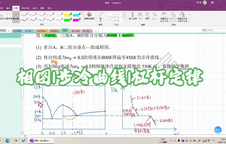 物理化学|相图的绘制|步冷曲线绘制|杠杆定律以及例题讲解哔哩哔哩bilibili