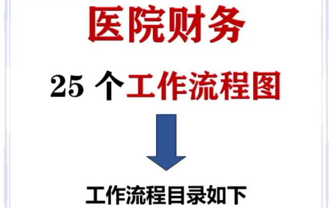 谁说医院财务工作不好做的?说来说去不就是这25个工作流程的事情吗?把这些流程图看会,还用发愁??哔哩哔哩bilibili