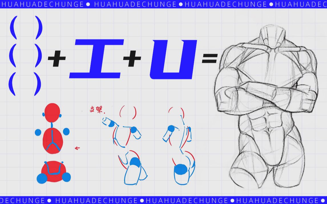 [图]【春哥】人体支架万能公式：括号+工字+U形