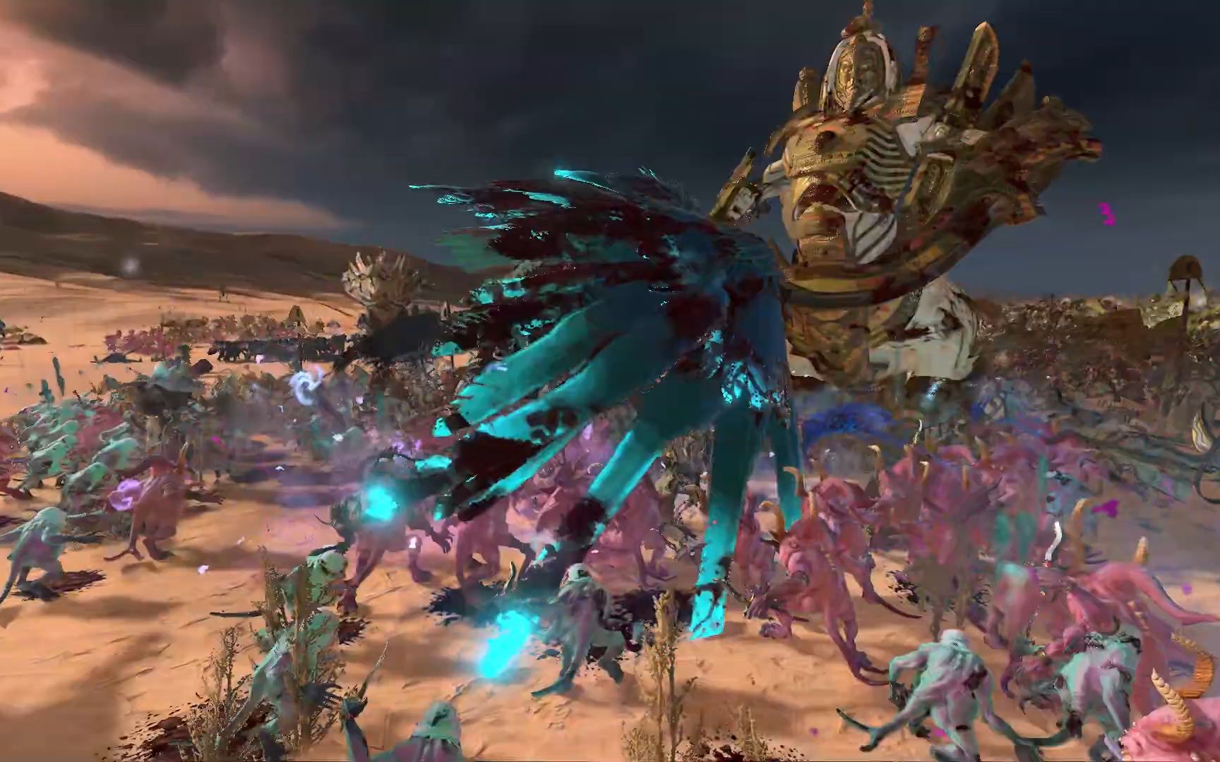 战锤3全面战争视频:奸奇 vs 古墓王