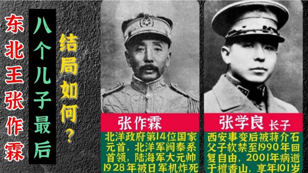 “东北王”张作霖八个儿子最后结局如何?四子张学思是开国少将!哔哩哔哩bilibili