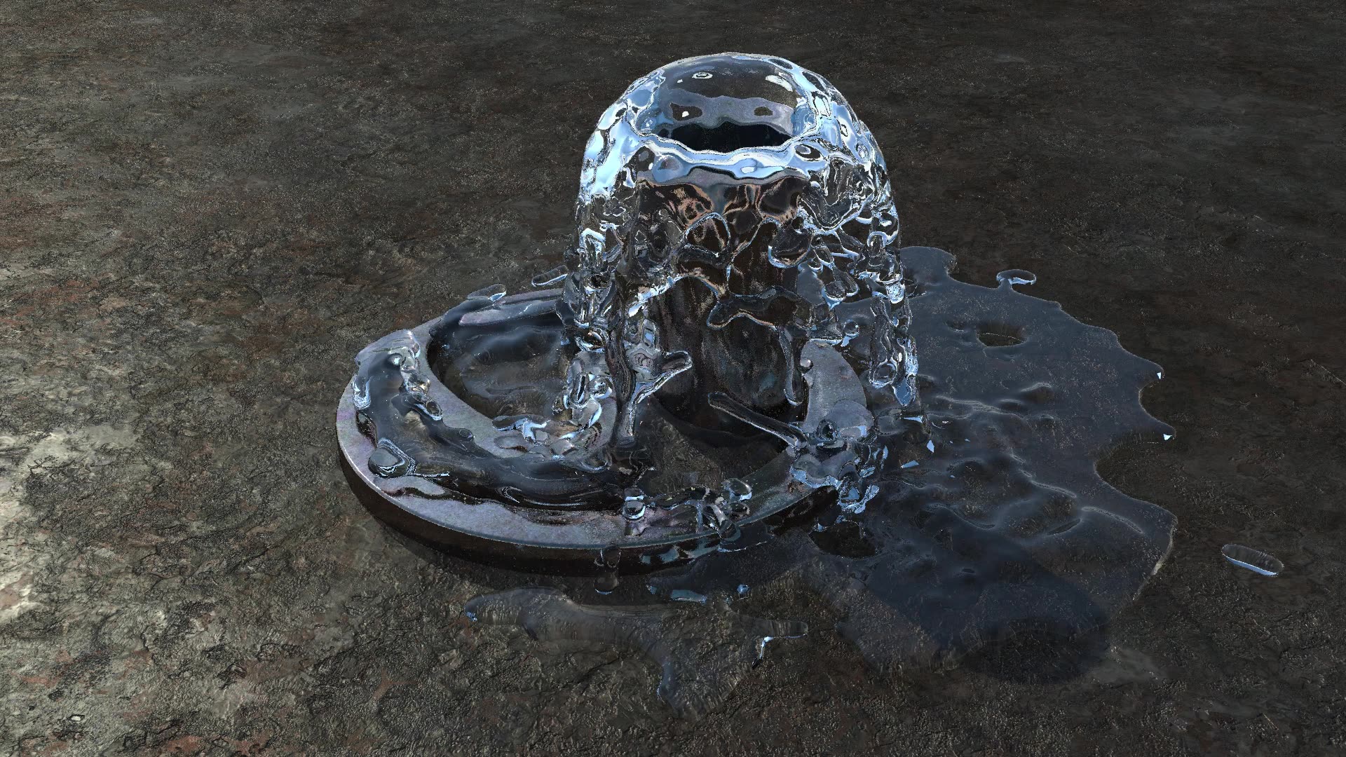 c4d动画vrayrealflow流体甩水