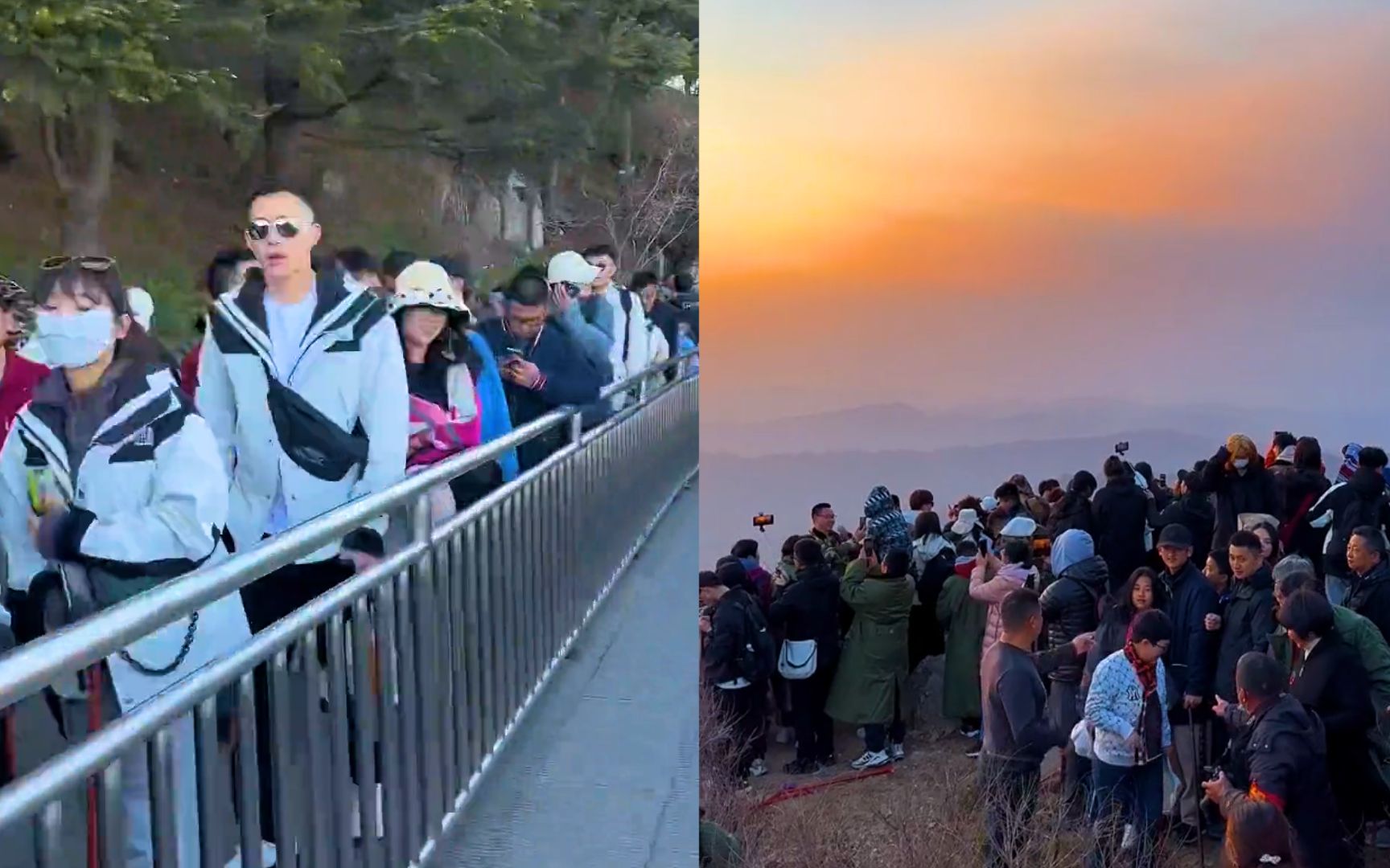 五一假期游客爬泰山,大排长龙坐索道望不到头:上山难下山更难哔哩哔哩bilibili